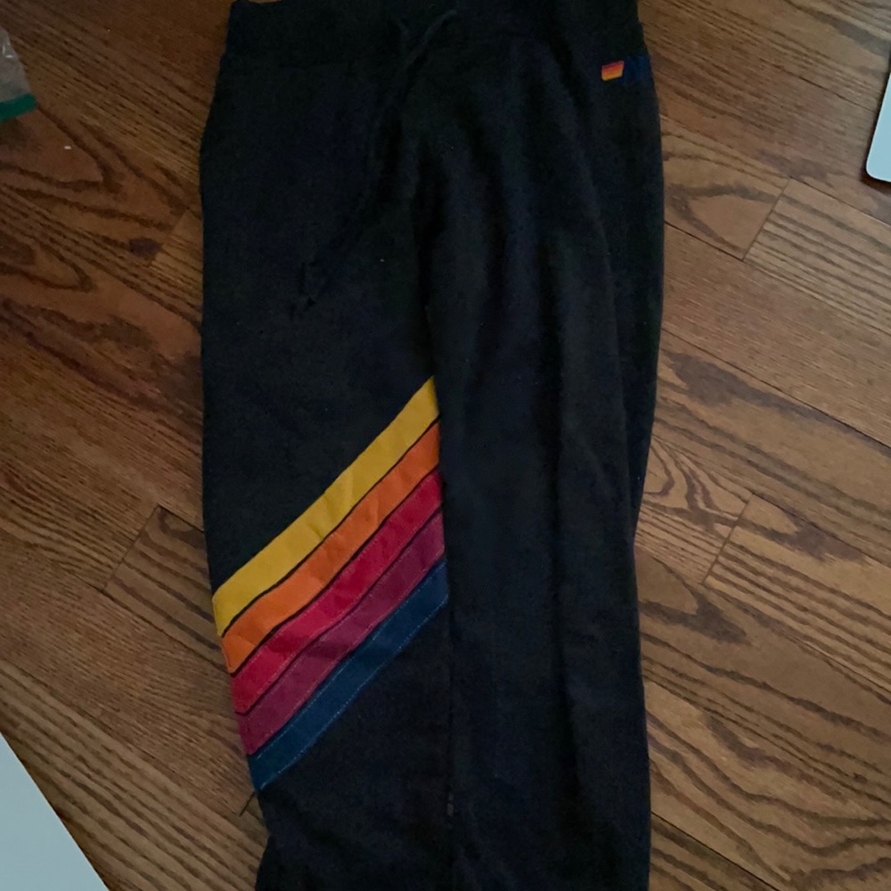 Black Striped Aviator Nation Sweatpants Women’s XS